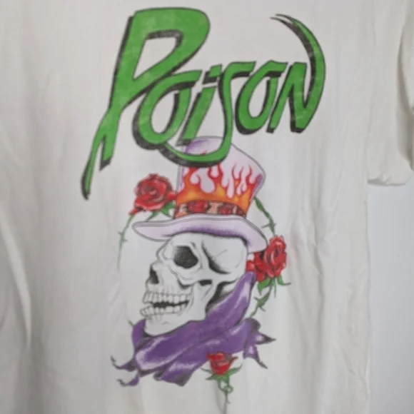 DAYDREAMER Poison Skull Playing Cards Graphic Band Tee NEW Size S - Picture 6 of 8